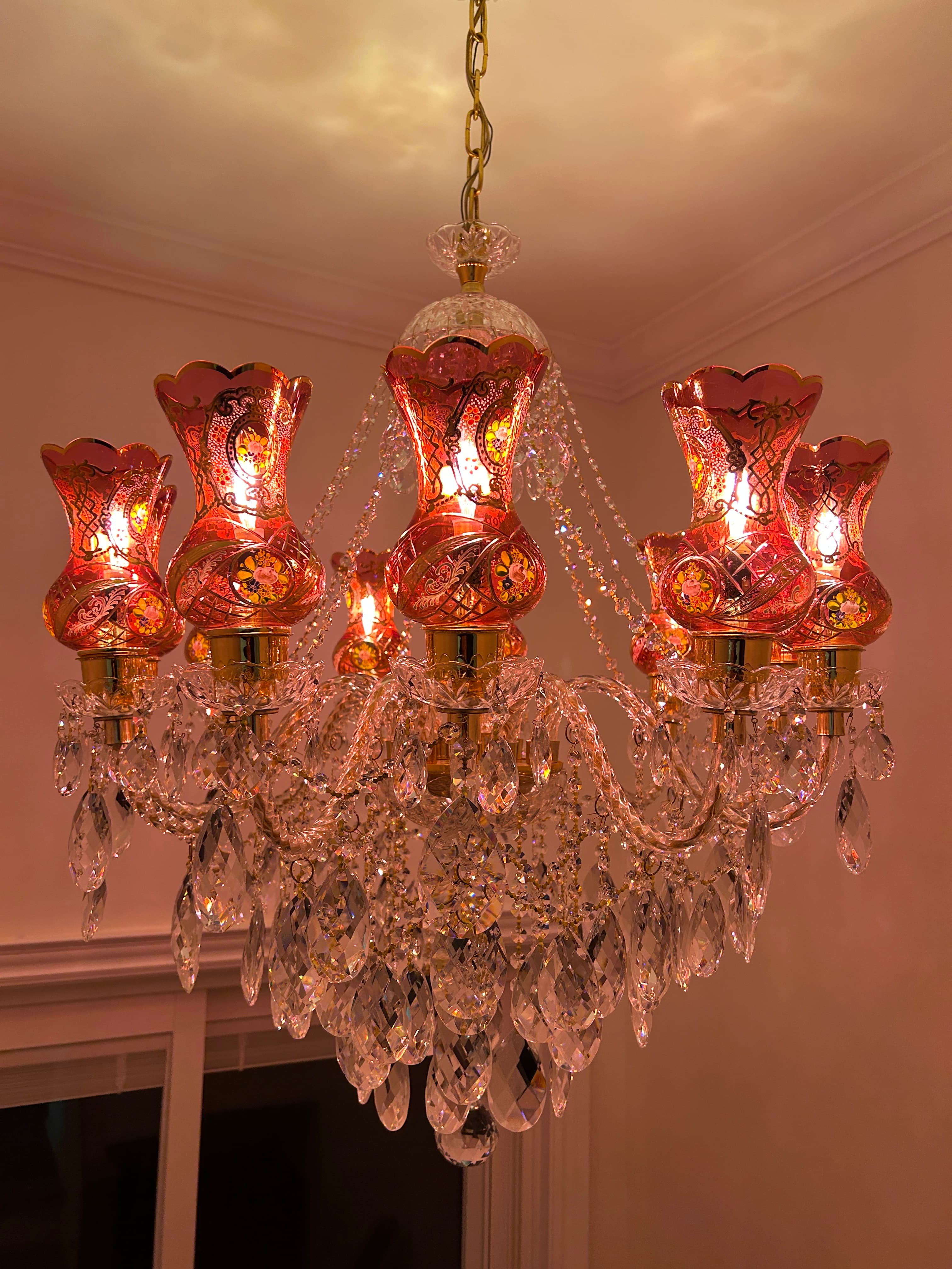 Crystal chandelier cleaning result