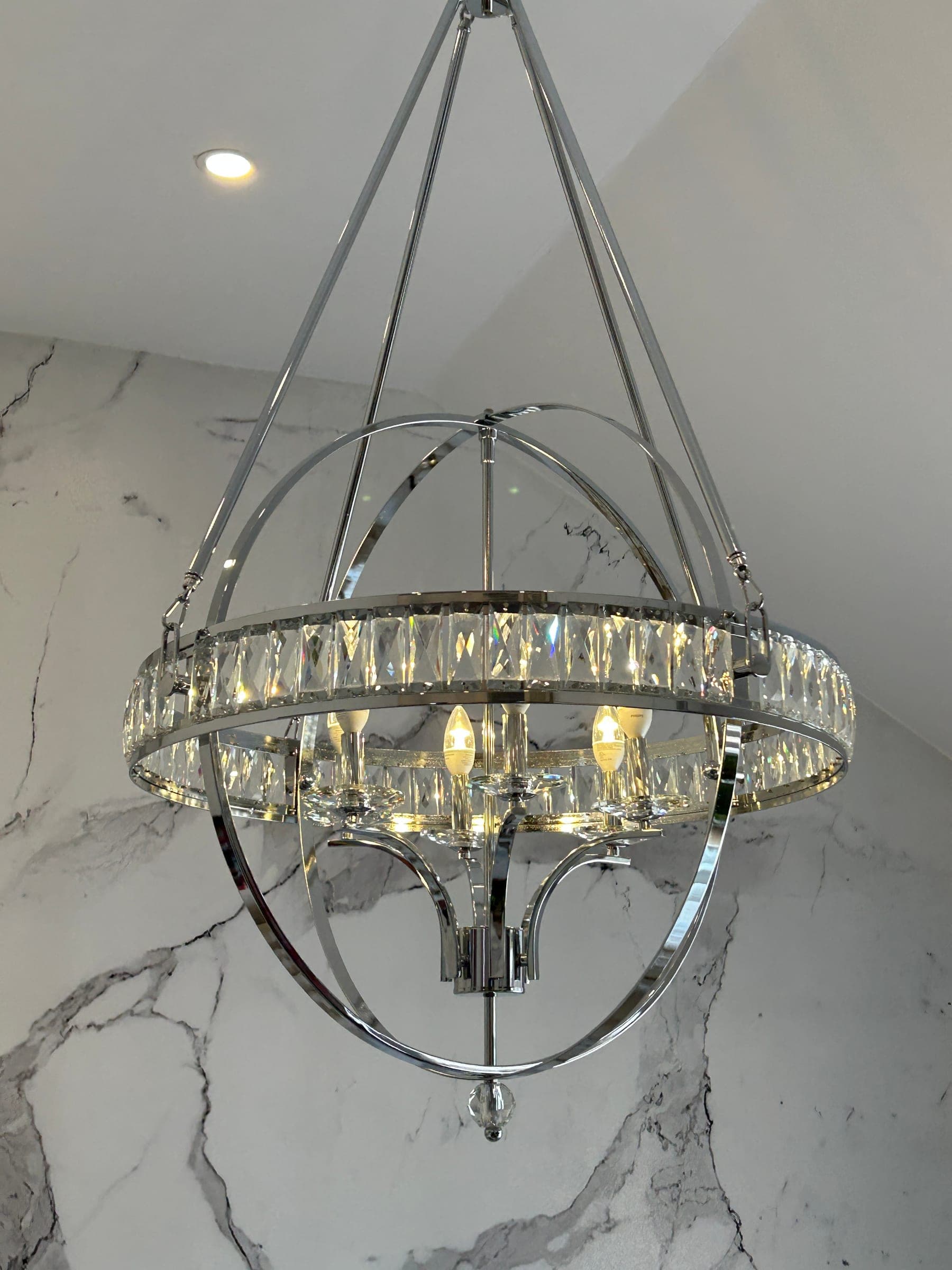 Crystal chandelier cleaning result