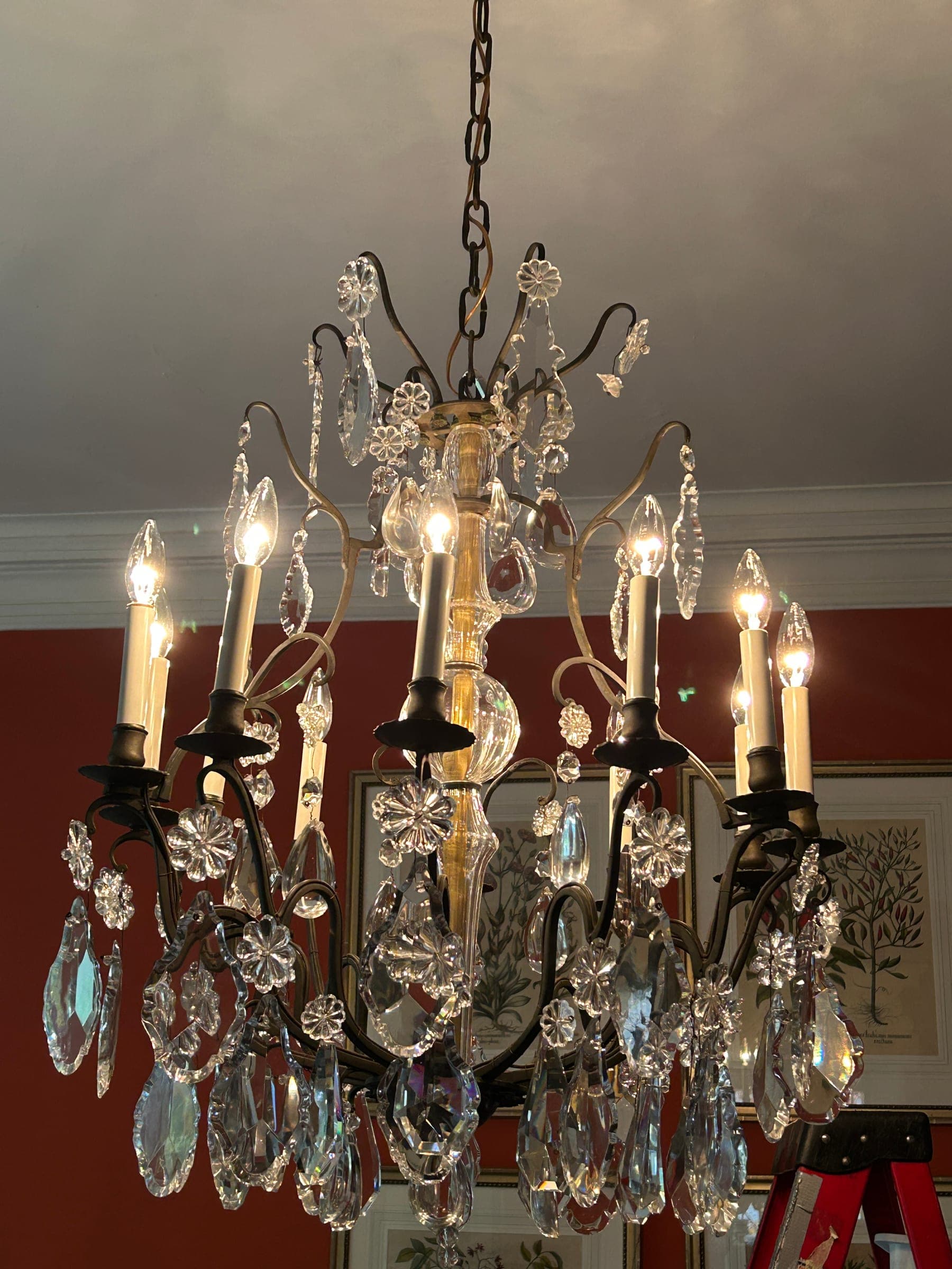 Crystal chandelier cleaning result